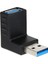 Dik Açı Usb3.0 Am'den Af L Şeklinde Adaptör Dönüştürücü USB 3.0 A Erkekten A Dişiye 90 Derece Açı Tak (Yurt Dışından) 3
