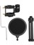 Mikrofon Anti Sprey Mesh Çift Katmanlı Siyah Abs Ayarlanabilir Filtre Tripod Tutucu ile (Yurt Dışından) 1