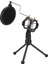 Mikrofon Anti Sprey Mesh Çift Katmanlı Siyah Abs Ayarlanabilir Filtre Tripod Tutucu ile (Yurt Dışından) 4