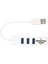 Usb2.0 Hub Hafıza Kartı Depolama Kart Okuyucu Yüksek Hızlı Iletim Tak ve Çalıştır Kolay Erişim USB Ayırıcıbeyaz (Yurt Dışından) 1