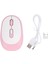 Bluetooth Kablosuz Fare Taşınabilir Sessiz Tıklama 800 1600 2400 Dpı 500MAH Pil Evrensel Dizüstü Bilgisayar Pc Bilgisayar Pembe (Yurt Dışından) 1