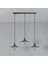 Vintage,retro,rustik Gri,gümüş Fırçalı Patinalı 3xe7 Metal Masa Üstü Sarkıt Avize EN:60CM 2