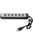 7 Port USB Hub Ayırıcı Yüksek Hızlı Iletim Taşınabilir USB Hub Dizüstü Bilgisayar Eğlence Çalışma (Yurt Dışından) 1