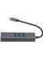 4'ü 1 Arada Tip C Hub Sabit Bağlantı 100MBPS Yüksek Hızlı Usb3.0 RJ45 Çok Işlevli USB - Ethernet Adaptörü (Yurt Dışından) 1