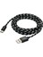 USB Type C Şarj Kablosu Şarj Veri Kablosu Type-C Telefon Kablosu Data Senkronizasyon Naylon Örgülü Yedek Samsung Huawei Xiaomi Siyah (Yurt Dışından) 1