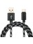 USB Type C Şarj Kablosu Şarj Veri Kablosu Type-C Telefon Kablosu Data Senkronizasyon Naylon Örgülü Yedek Samsung Huawei Xiaomi Siyah (Yurt Dışından) 2