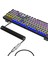 Hxsj USB - Type-C Klavye Sarmal Kablo Çıkarılabilir Mekanik Klavye Sarmal Kablo Metal Havacılık Konnektörü Naylon Siyah (Yurt Dışından) 2