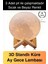 Dolunay 3D Ay Işıklı Standlı Pilli Dekoratif Gece Lambası Hediyelik Küre LED 15 cm Loş Dekor 1