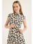 Menekşe Desenli Elbise 4