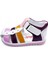 Ortopedik İlk Adım Kız Bebek Sandaleti KİAGCM2406 Beyaz Bordo Pembe 20 7