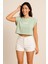 Kadın Oversize Kolsuz Biyeli Crop Tişört – %100 PAMUK 2