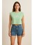 Kadın Oversize Kolsuz Biyeli Crop Tişört – %100 PAMUK 5