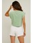 Kadın Oversize Kolsuz Biyeli Crop Tişört – %100 PAMUK 6