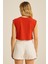 Kadın Oversize Kolsuz Biyeli Crop Tişört – %100 PAMUK 2