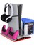 TP5-3570 Ps5 Soğutucu Organizatör 2 Fanlı Stand Kol Şarj Edici Stand 3 USB Hub Kulaklık Platstation Standı 1