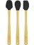 Indigo 3'lü Siyah Bambu Silikon Spatula Seti Uzun 26 cm VLT1502 1