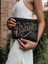 Quote Clutch: Brave In Black El Yapımı Organik Hasır Clutch 1