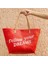 Follow Your Dreams Tote El Yapımı Hasır Plaj Çantası 2