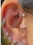 Cerrahi Çelik, 6 mm 8 mm 10 mm Çap, 3 Adet Septum Şambala Halka Piercing Küpe Set, Kaş, Dudak, Burun, Kulak Kullanımına Uygundur 3