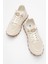 Erkek Kalın Taban Trikolu Bağcıklı Sneaker Mc 21326 Bej 5