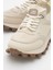 Erkek Kalın Taban Trikolu Bağcıklı Sneaker Mc 21326 Bej 3
