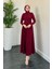 Wooden Buzzy Elbise Bordo 2