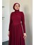 Wooden Buzzy Elbise Bordo 3