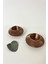 Bronz Renk Çizgili Tealight Mumluk Seti | Retro Modern Tasarım (2'li Set) 2