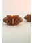 Bronz Renk Çizgili Tealight Mumluk Seti | Retro Modern Tasarım (2'li Set) 3