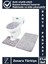 Premium Aşınmaz Emici Kaymaz Makinede Yıkanabilir Anti Statik 3'lü Banyo Tuvalet Paspas Seti 1