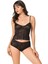 Hediye Cantam Siyah Jakarlı Babydoll Şort Takımı 1