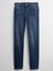 Kadın Koyu Mavi Mid Rise Straight Leg Jean Pantolon 3