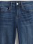Kadın Koyu Mavi Mid Rise Straight Leg Jean Pantolon 4