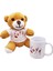 Love Baskılı Kahverengi Ayıcık ve Kupa Seti - AGT2975-5289 1