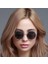 Yuvarlak Cam John Lennon Tarzı Gümüş Çerçeveli Siyah Gözlük - AGT2494-2528 4