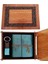 Ahşap Kutulu Mavi Deri Defter ve Anahtarlık Set - AGT8476-3226 1