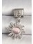 316L Çelik Gümüş Renk Pembe Mineli Güneş Model Nomination Charm - TJ-BC1266 1