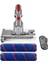 Dyson V7 V8 V10 V11 V12 Uyumlu Çift Yumuşak Fırçalı Moplu Başlık 5