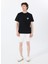 Bisiklet Yaka Desenli Siyah Erkek T-Shirt M5GI55K8FQ4JBLK Gj Ss Cn Reg Palm 2