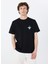 Bisiklet Yaka Desenli Siyah Erkek T-Shirt M5GI55K8FQ4JBLK Gj Ss Cn Reg Palm 3