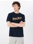 Bisiklet Yaka Desenli Lacivert Erkek T-Shirt M5GI54K8FQ4A71W Gj Ss Cn Reg 1981 1