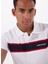 Desenli Beyaz Erkek Polo T-Shirt M5GP29KCJV1F0E1 Gj Ss Strıped Embr 1