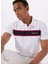 Desenli Beyaz Erkek Polo T-Shirt M5GP29KCJV1F0E1 Gj Ss Strıped Embr 2