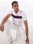 Desenli Beyaz Erkek Polo T-Shirt M5GP29KCJV1F0E1 Gj Ss Strıped Embr 4