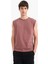 %100 Pamuk Boxy Fit Bisiklet Yaka Basic Düz Atlet C7205AX25SM 5