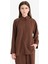 Relax Fit 2'li Takım Gofre Dokulu Uzun Kollu Gömlek Pantolon F4094AX25SM 3