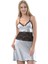 Gri Dantelli Saten Gecelik - 680103-1453 2