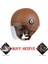 Sw 701 Brown Leather Yarım Kask 1