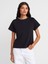 31824 Reglan Kol Kontrast Dikiş Detaylı T-Shirt-Siyah 1