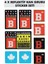 Çınar Extreme® B Rh- (Negatif) Kaskımı Çıkartma Yazılı 7 Parçalı Reflektif Kan Grubu Sticker Seti 1
